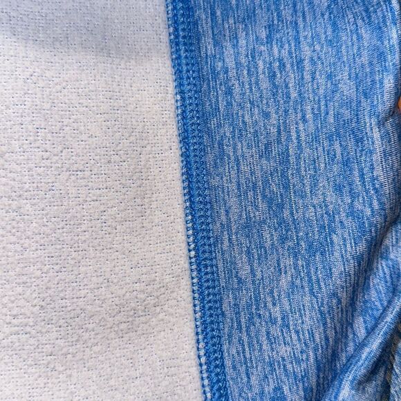 Under Armour 14 Heather Blue Neon Orange Pullover Hoodie Sweatshirt - Picture 11 of 11